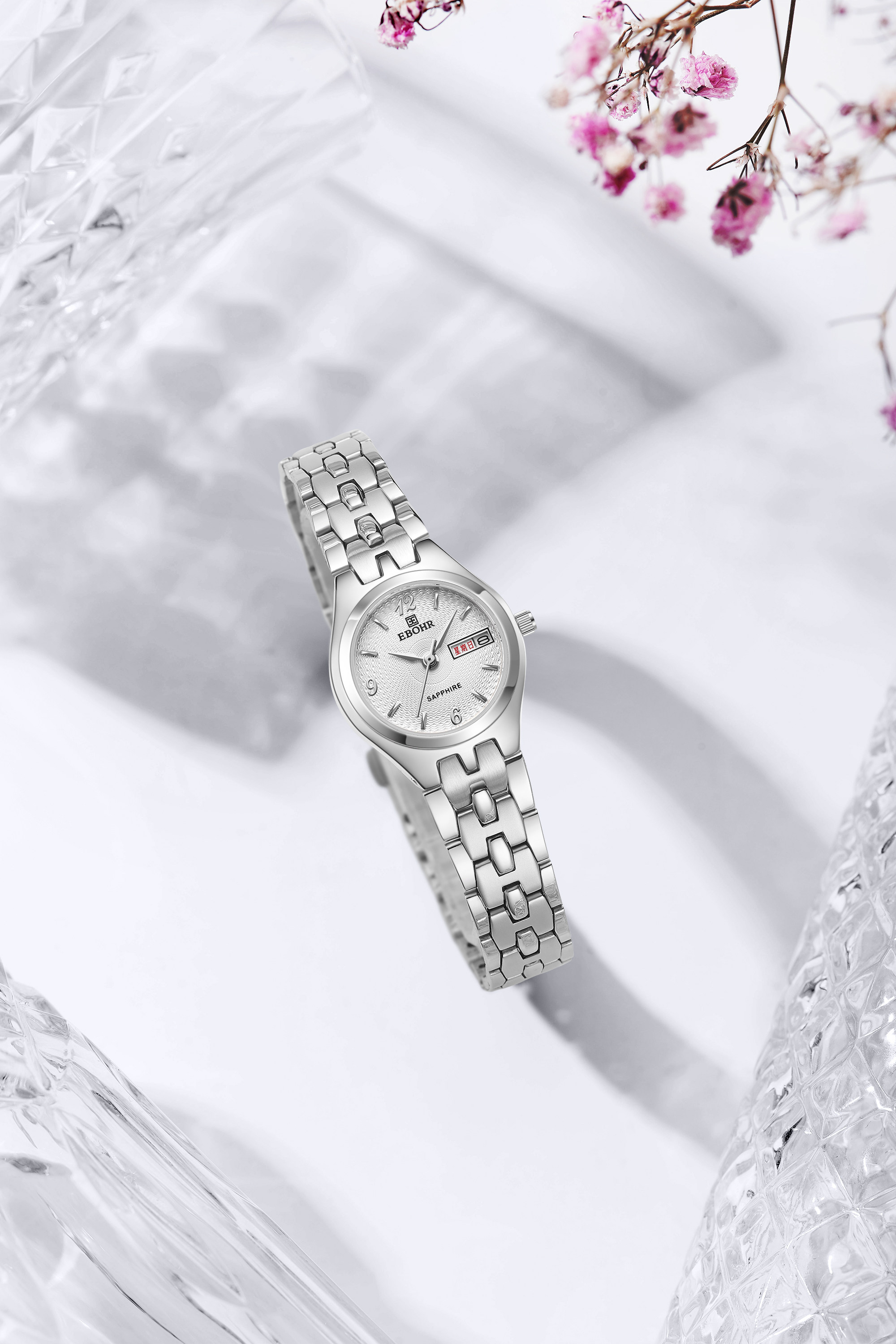 依波正品女士腕表防水日历商务超薄石英表时尚经典国产腕表