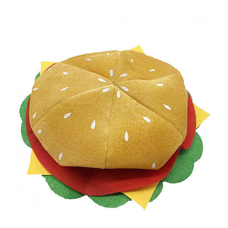 汉堡帽子小红书同款搞怪创意女孩搞笑沙雕卡通帽子