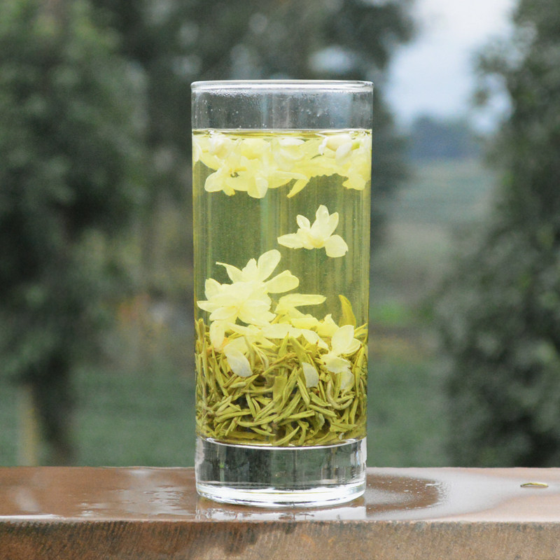 茉莉香芽花茶500g 四川飘雪茉莉花茶2021新茶叶碧潭浓香型特级散装