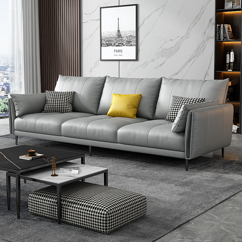 新款直排布艺沙发整装客厅拆洗三人意式乳胶布乳胶布艺沙发