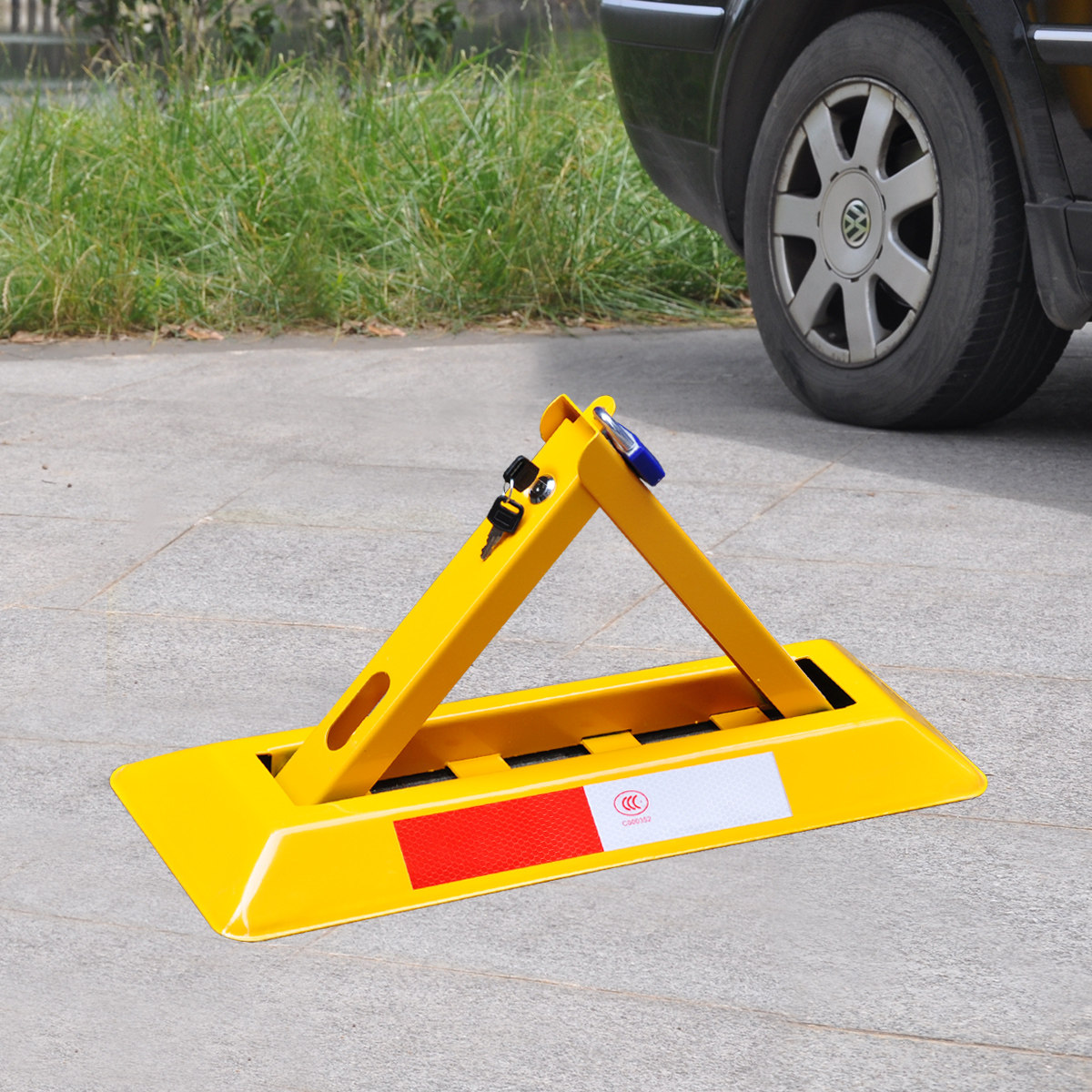 车位西力特三角锁地加厚防撞汽车停车位地锁挡车车轮锁