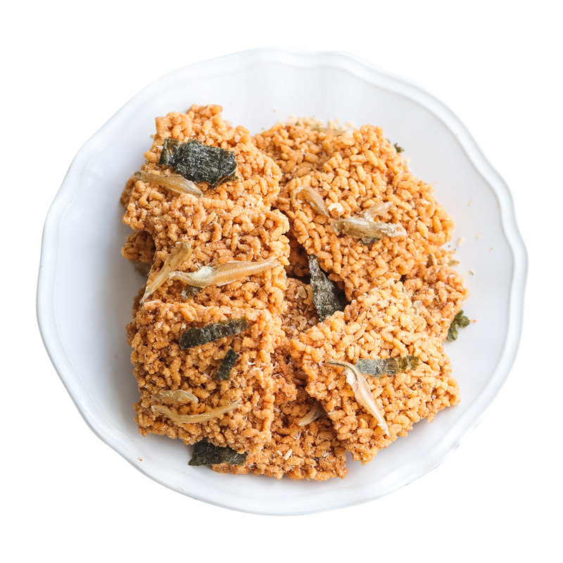 海鲜锅巴 小鱼虾米海苔锅巴网红零食糯米海鲜锅巴休闲小吃香酥