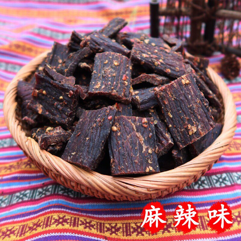 西藏特产阿佳风干牦牛肉干休闲原味美食手撕风干耗牛肉干一斤包邮