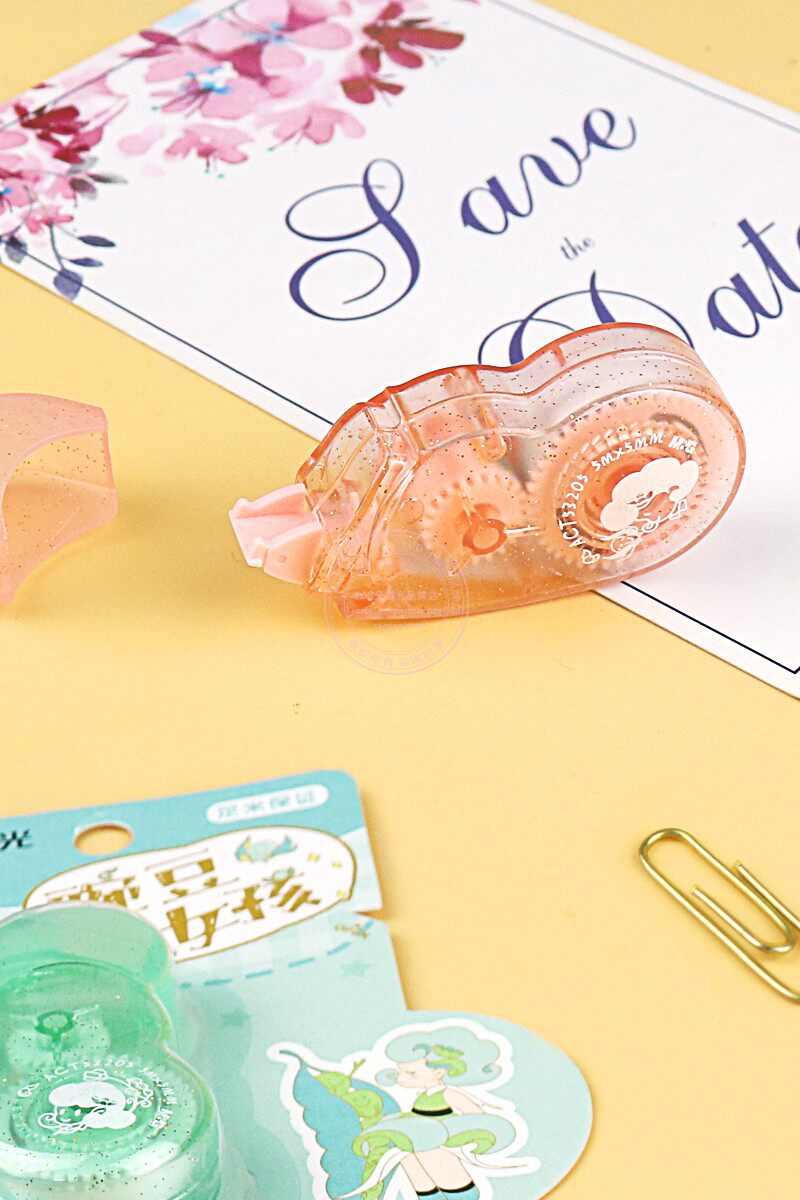 晨光豌豆女孩5m修正学生迷你涂改修改pet修正带