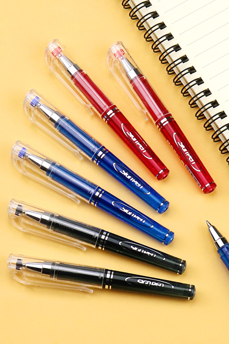 晨光迷你便携中性笔学生书写签字笔05mm子弹头蓝红中性笔