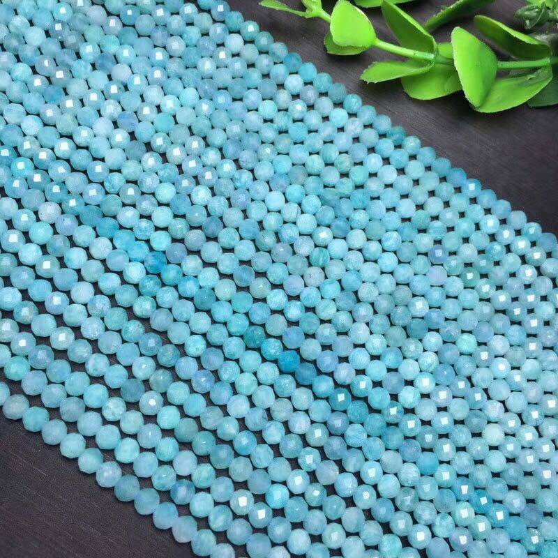 天然天河天河石石刻半成品散珠串珠切角长链隔珠链条