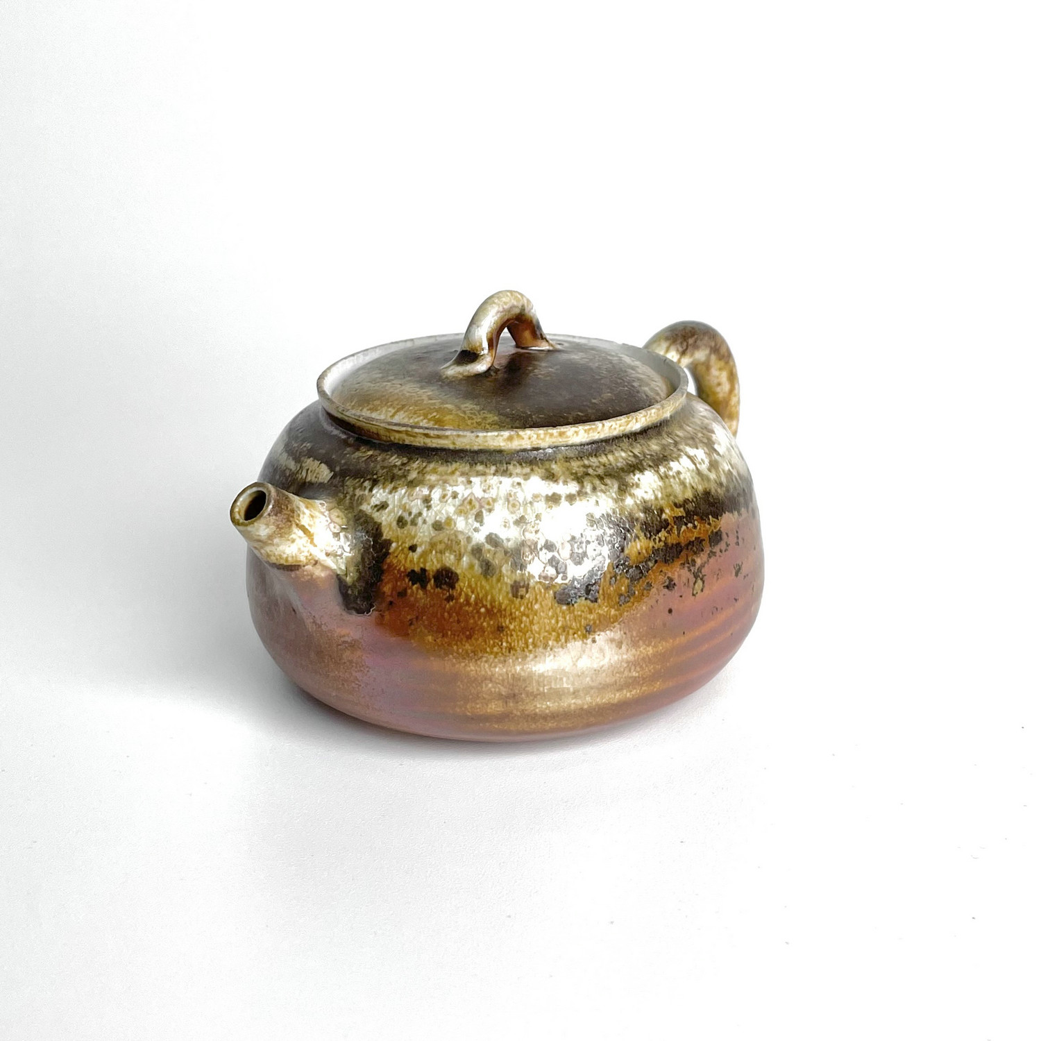 裸柴烧茶茶壶120ml手工泡茶小壶单自然自然落灰茶壶