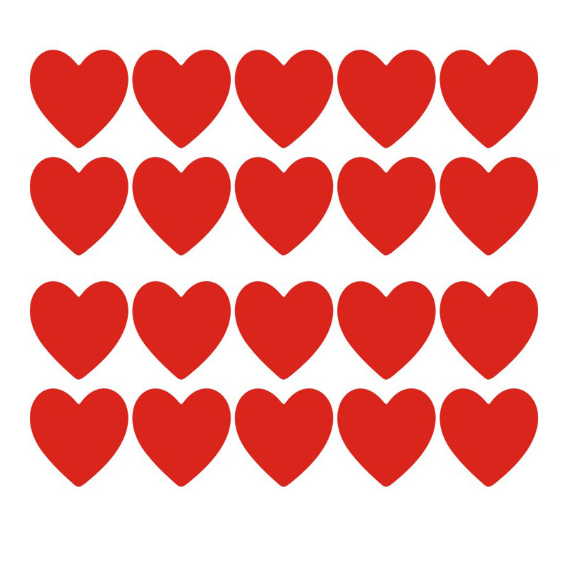 贴纸爱心心形学校幼儿园奖励卧室墙壁地砖破损软装墙贴