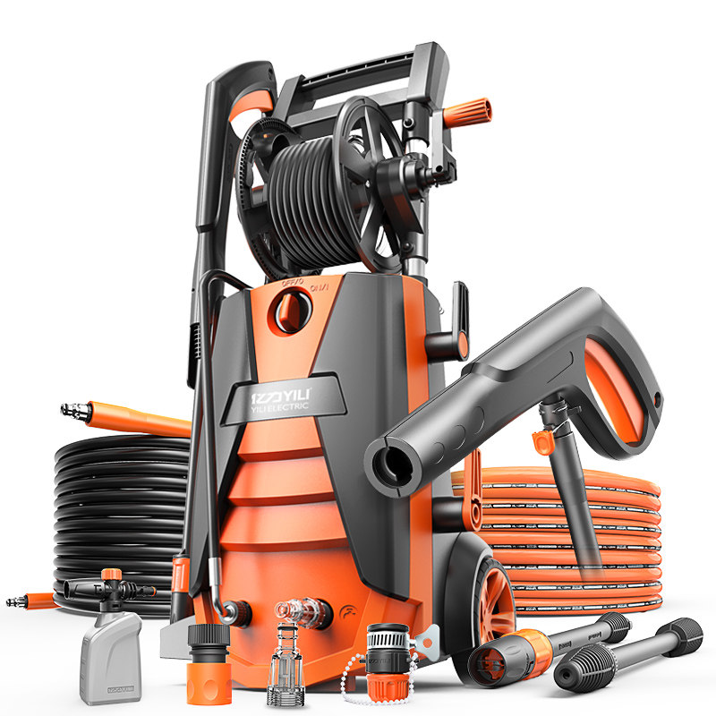 亿力洗车机高压水泵220v大功率家用便携式小型清洗刷车泵神器水枪