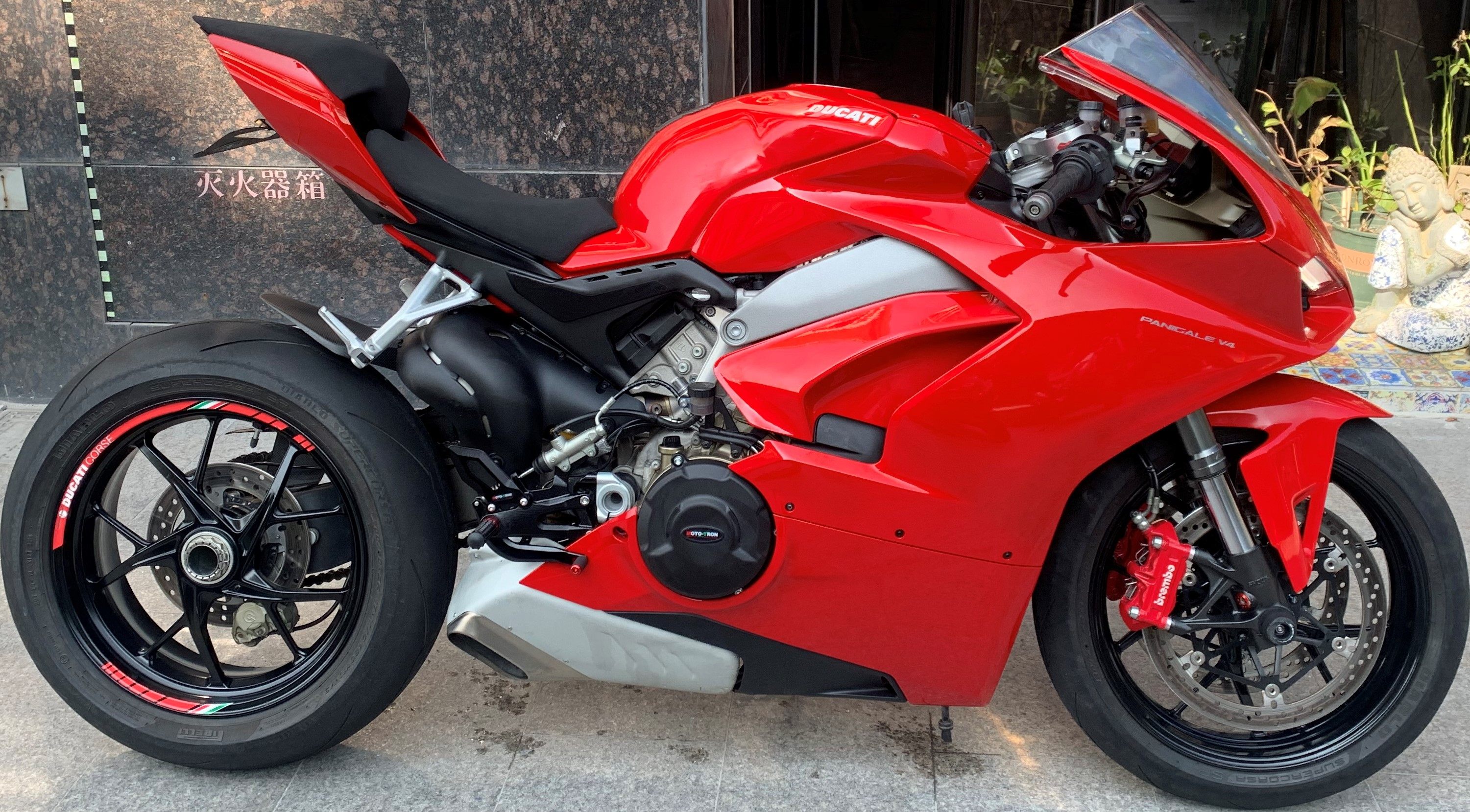 脚踏ducaati杜卡迪panigalev4v4r改装升高铝合金mototron其他摩托车