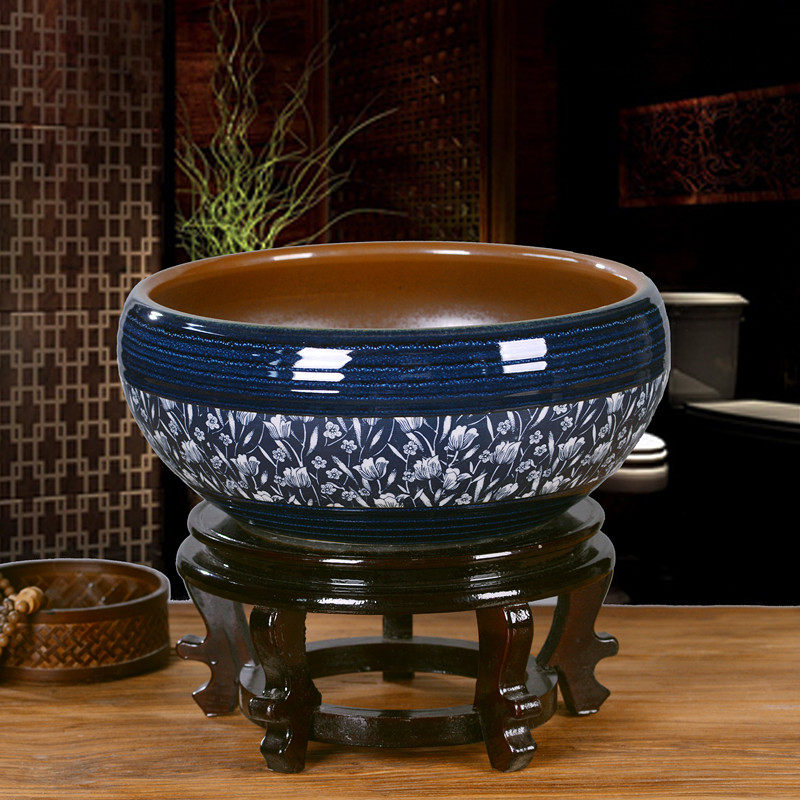 景德镇陶瓷鱼缸乌龟缸睡碗莲荷花盆客厅户外小型水缸桌面缸