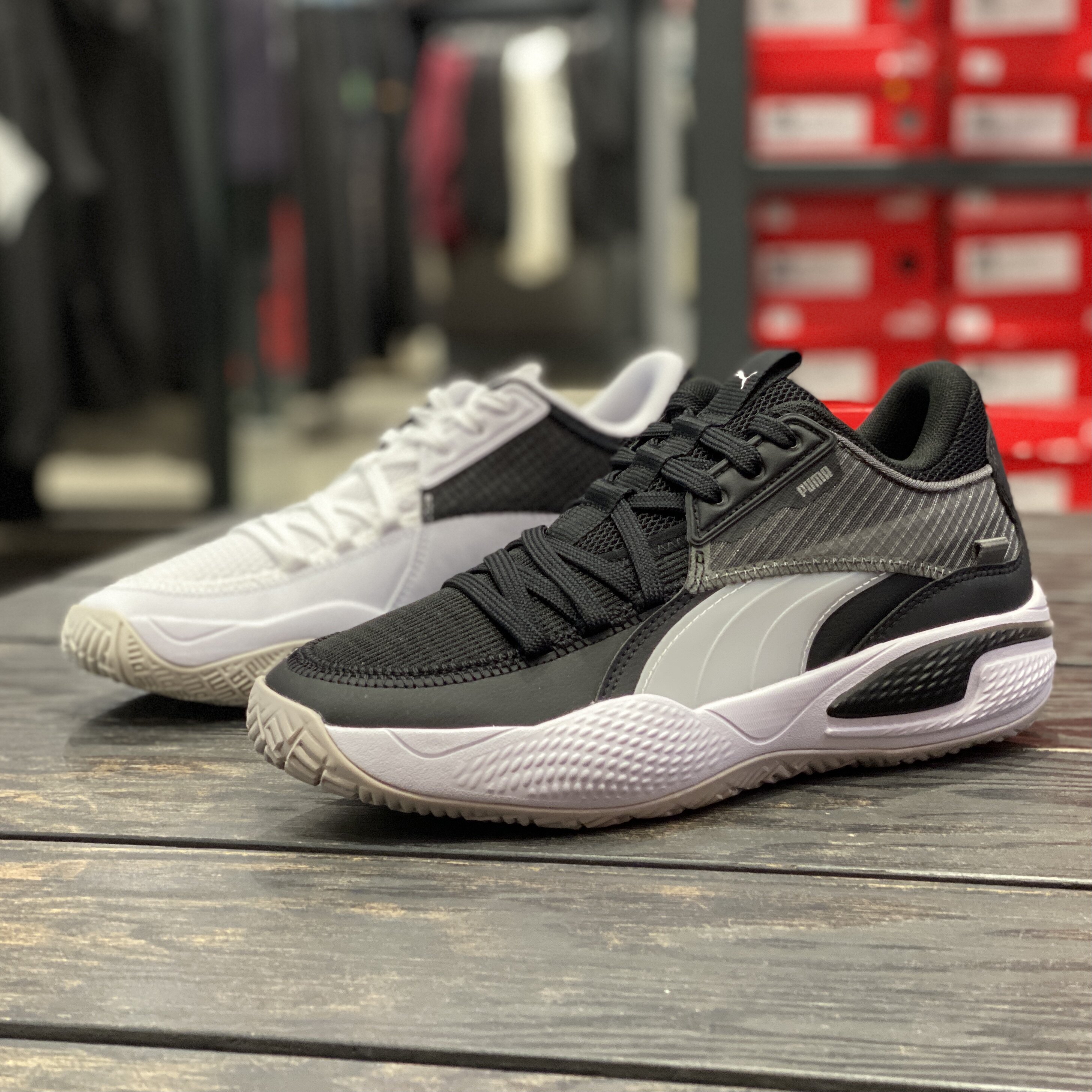 puma彪马courtrider新款男子实战缓震耐磨篮球鞋运动鞋195634