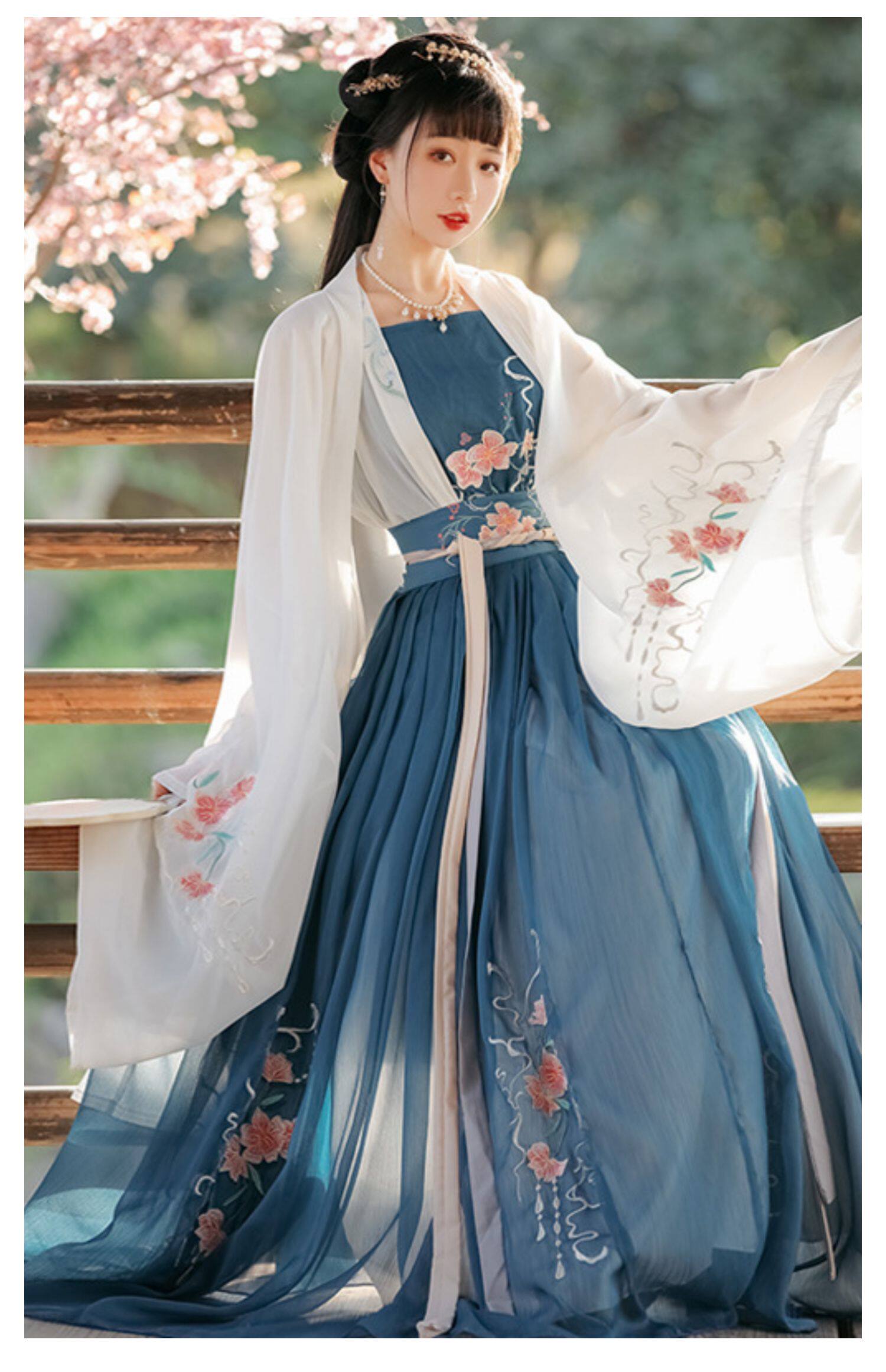 新款超仙汉服女中国风齐腰襦裙仙气飘逸古风汉服