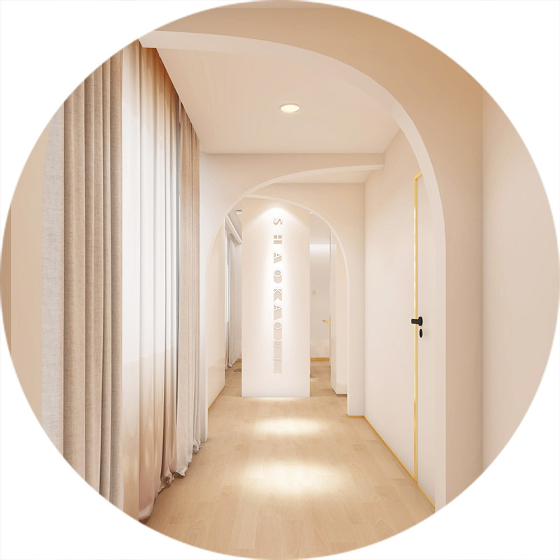 网红日式美容院装修皮肤理发美甲店铺公共空间设计