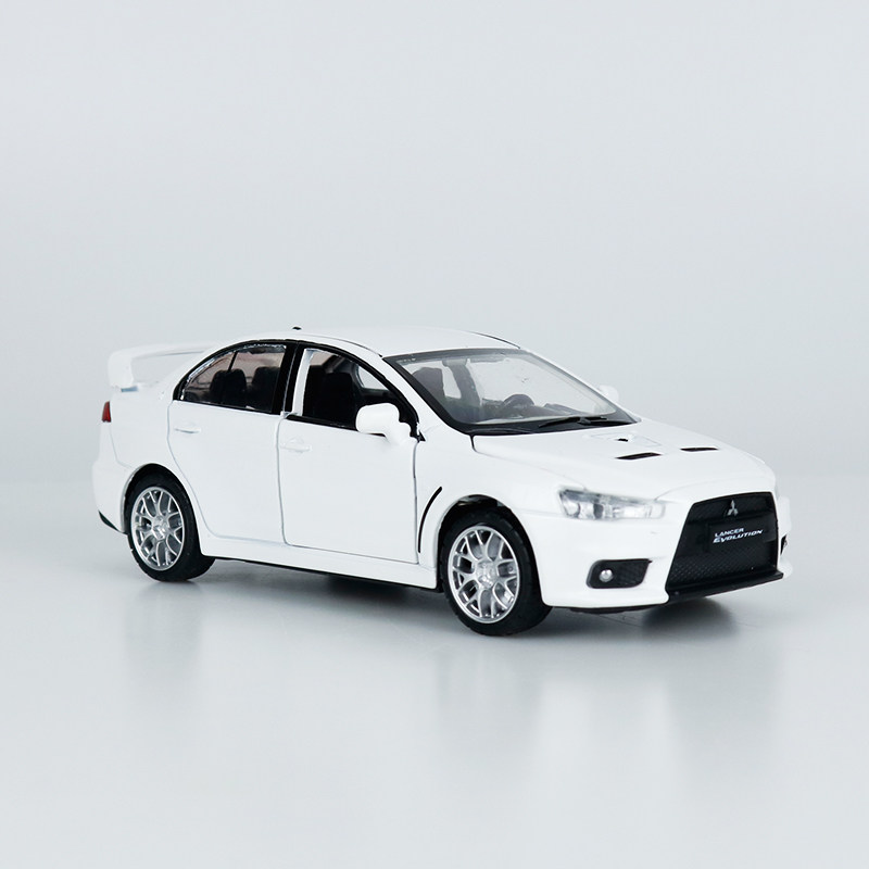 彩珀合金车三菱蓝瑟翼豪陆神声光回力可开门仿真玩具汽车模型摆件