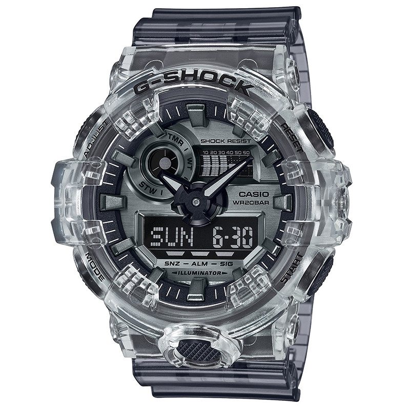 海外代购正品卡西欧casio g-shock skeleton透明骨骼限量男女手表