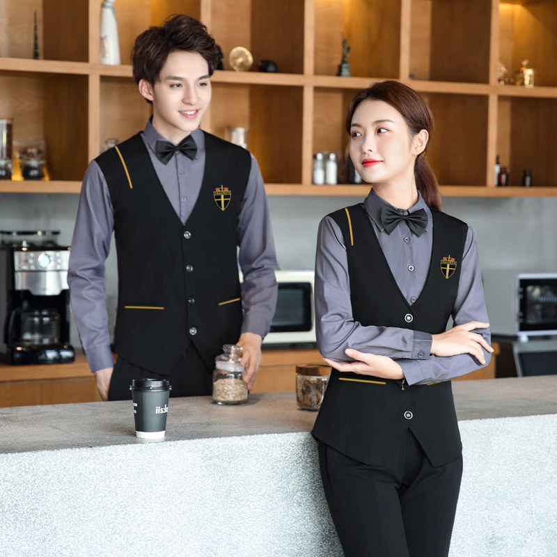 火锅店服务员工作服长袖餐饮饭店酒吧西餐厅ktv工衣酒店工作制服