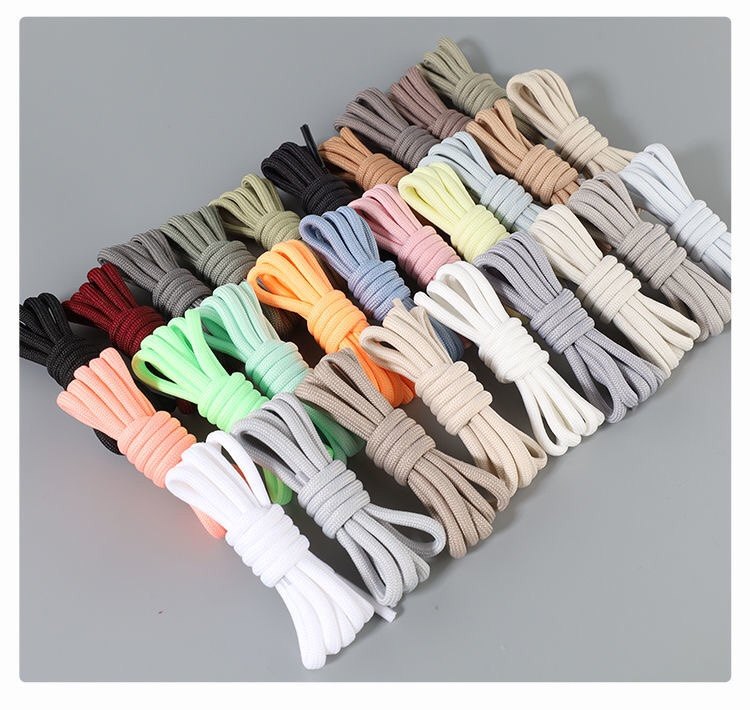 圆形鞋带yeezy满天星老爹椰子鞋篮球鞋黑白白色鞋带