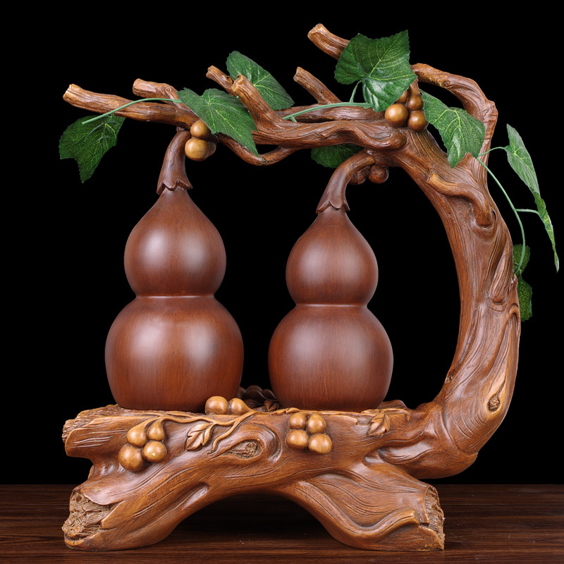 招财葫芦摆件工艺品家居风水吉祥物酒柜装饰品客厅现代摆件