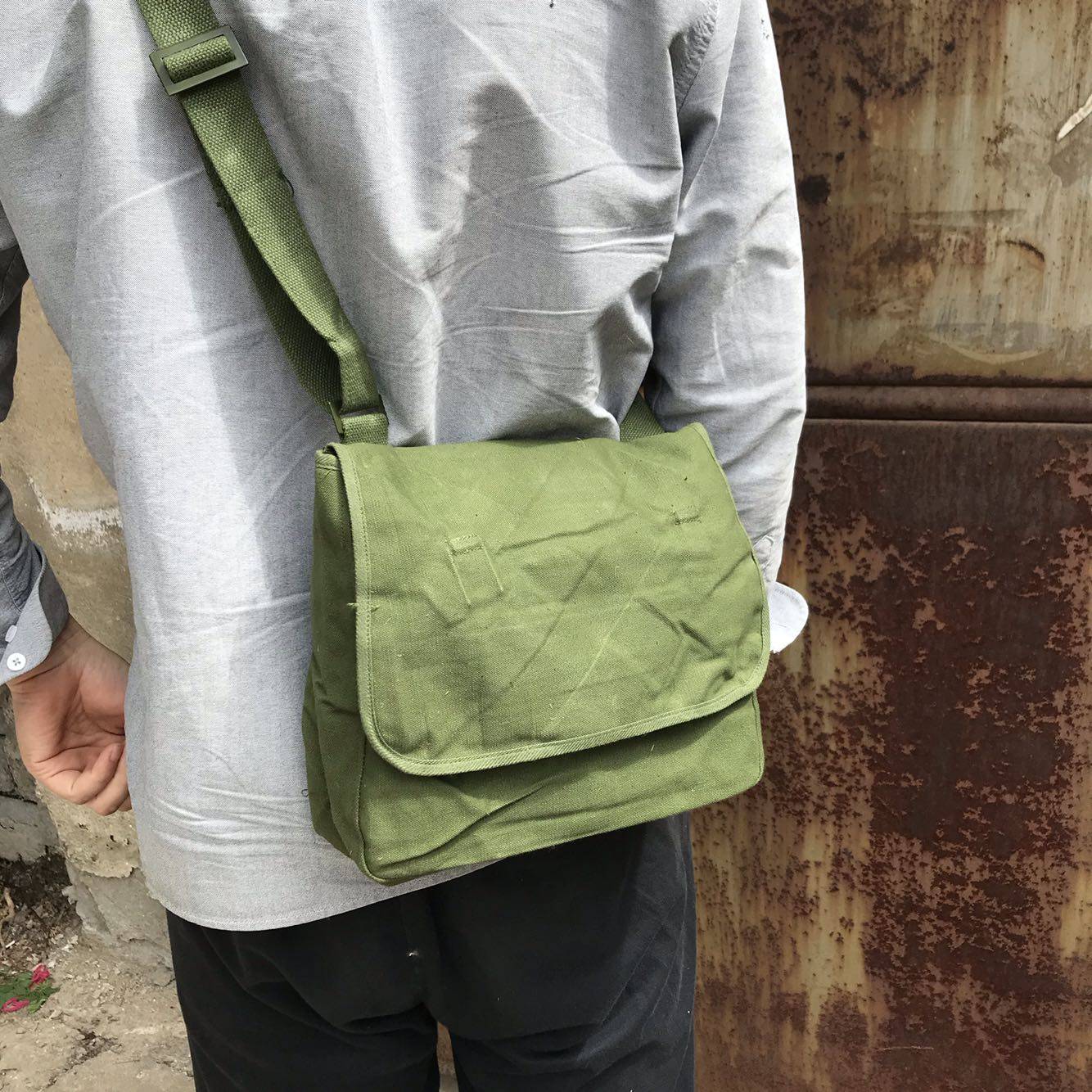 包邮挂包解放军迷书包收藏回忆经典挂包70年代解放包