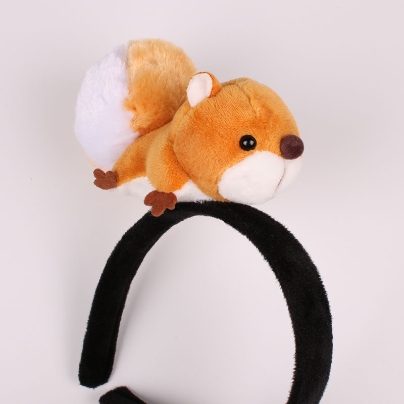 可爱超萌小松鼠动物发箍少女洗脸化妆发卡头饰发饰