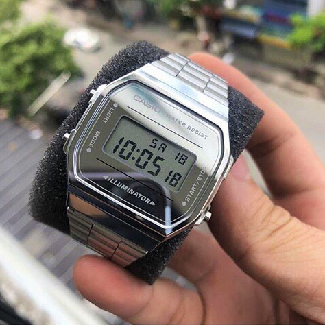 【新款】卡西欧CASIO 复古方块反显炫酷方块表A168WEM-1/7D