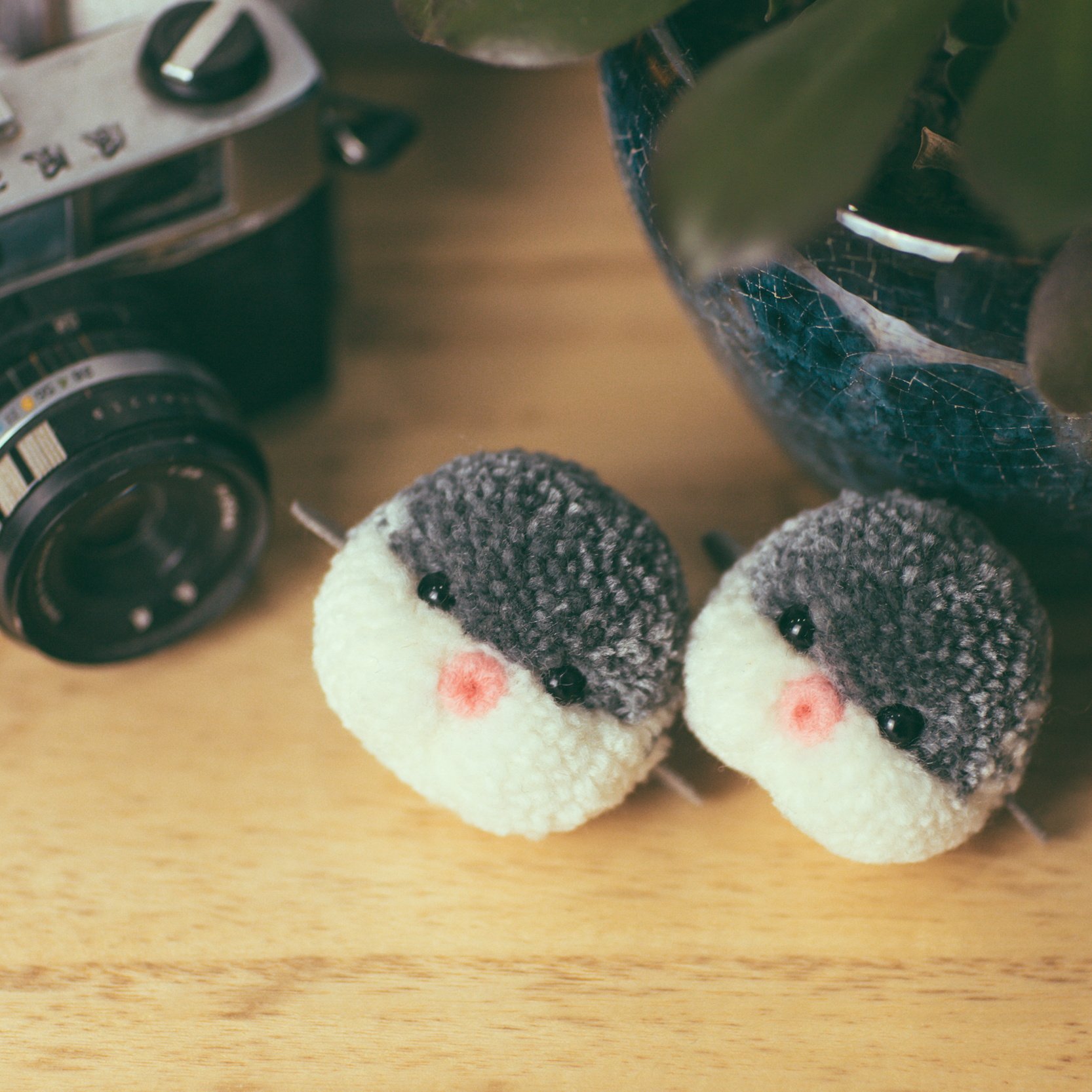 拼死做河豚创意可爱嘟嘟嘴河豚钥匙挂件羊毛毡戳戳乐diy材料包