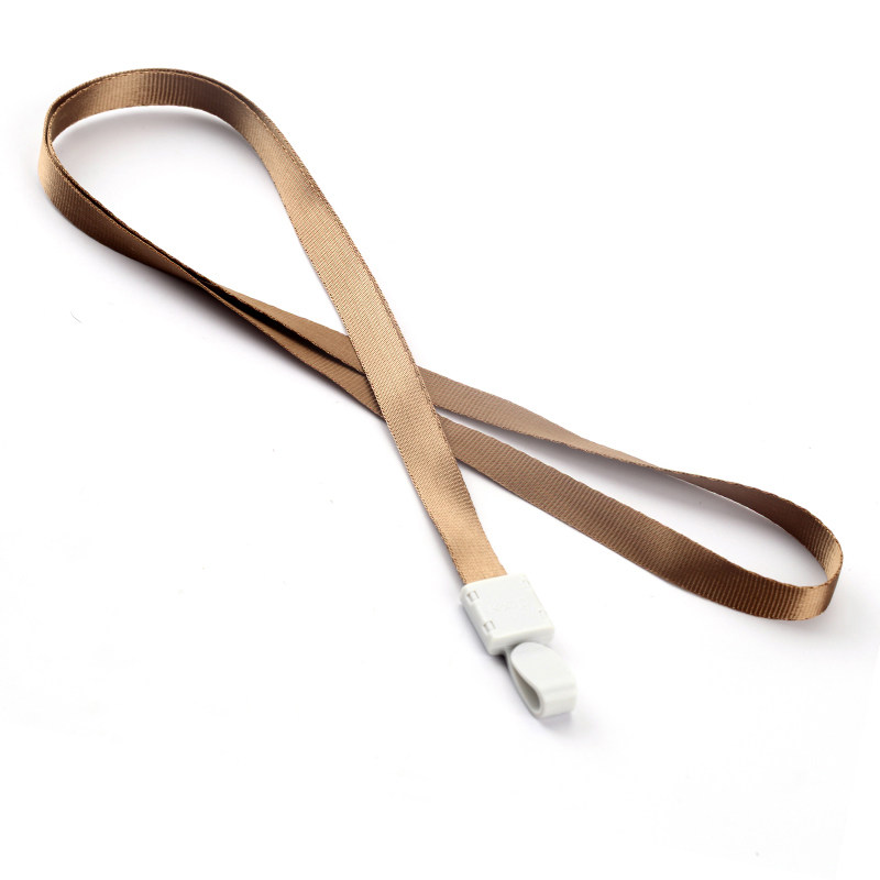 正品-精英胸牌挂绳1cm白色环保扣涤纶带绳工作证件卡绳胸卡套绳子