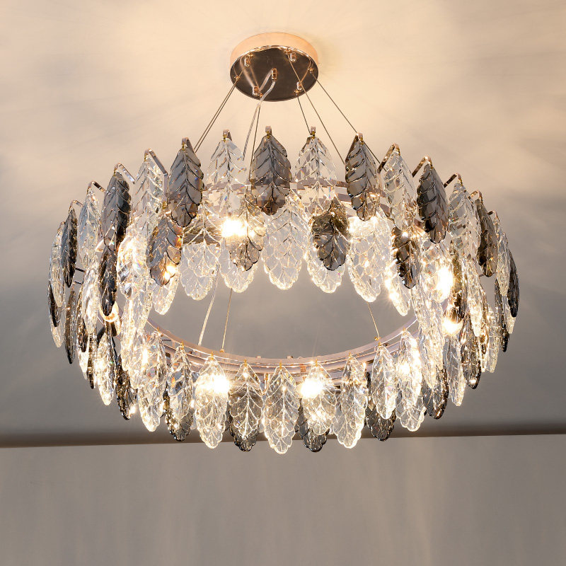 后现代客厅灯简约现代大气轻奢水晶吊灯灯具组合全屋套餐2022新款 –