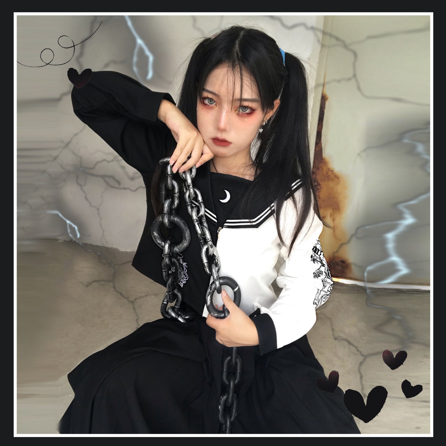 萌小命名待开团暗黑jk不良少女正版制服套装学生校服