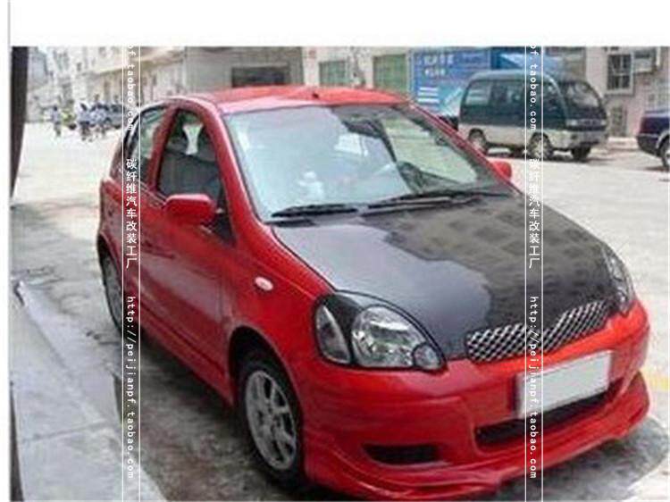 适用于丰田02~07款vitz威姿改装碳纤维机盖引擎盖机头盖前盖包围