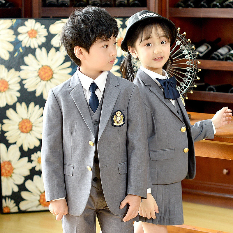 西装班服套装小学生校服制服春秋秋冬季英伦学院校服
