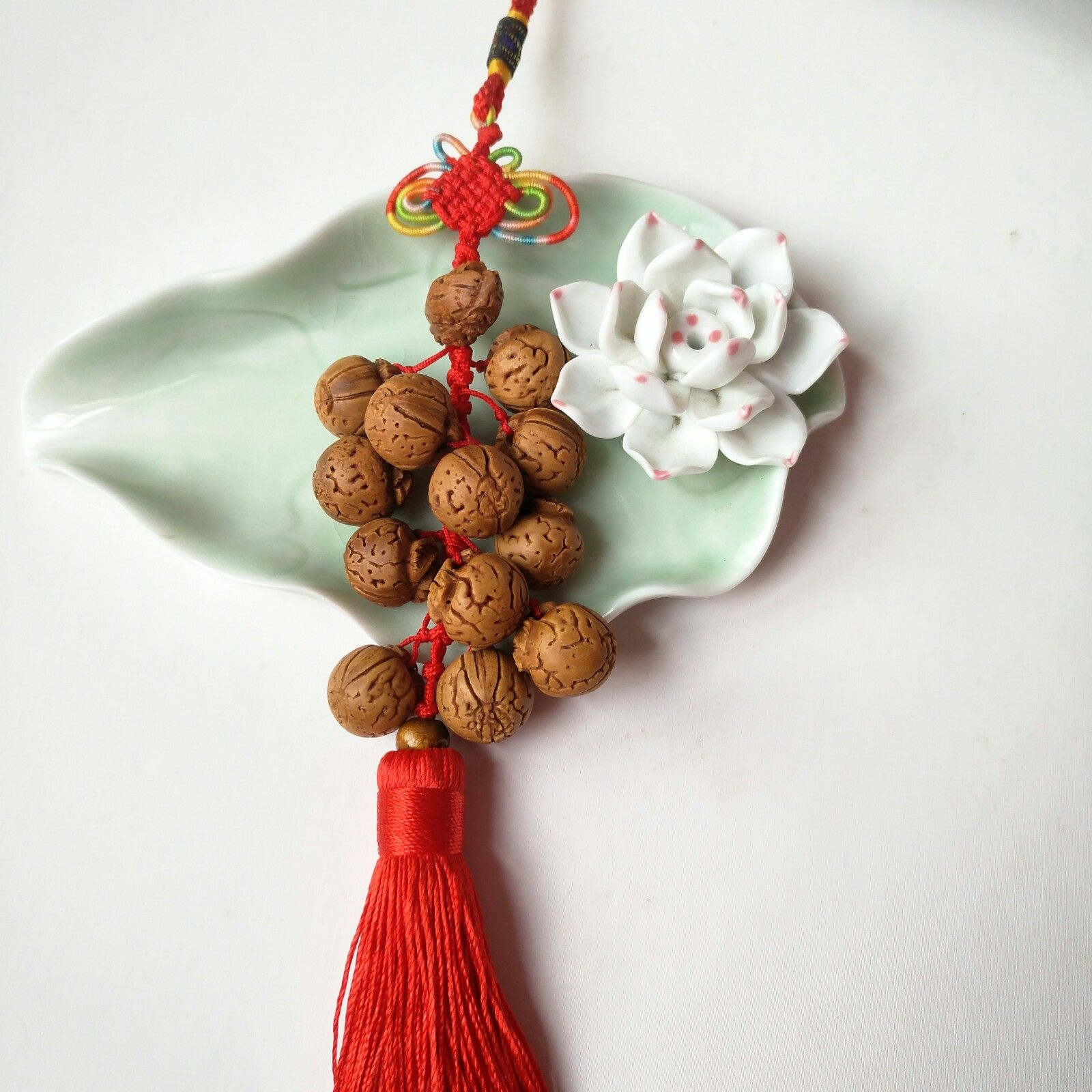 汽车桃木挂件野生桃核雕刻苹果平安果饰品压惊车挂