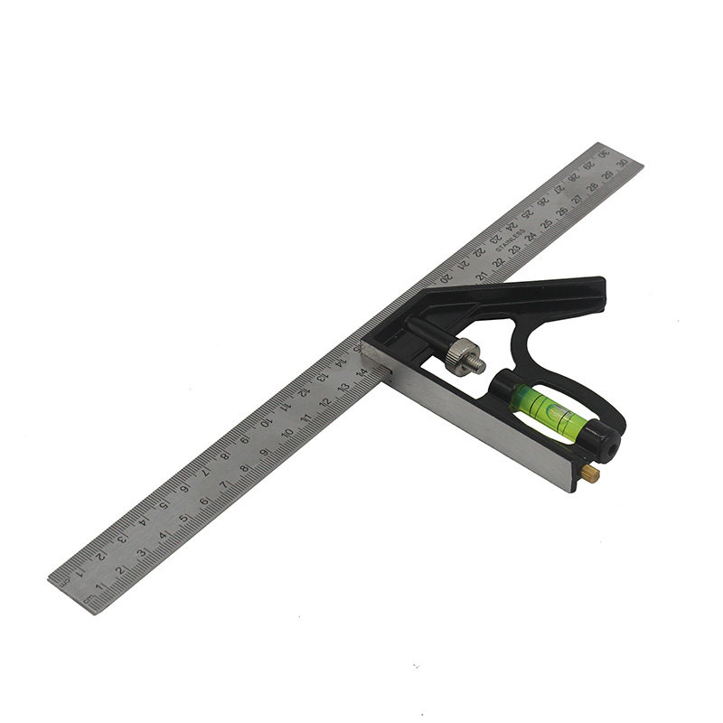 利豹 多功能移动组合角尺 300mm不锈钢水平活动角尺45度直角拐尺