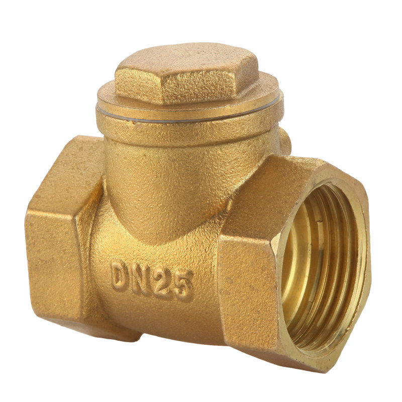 加厚全铜卧式单向止回阀内丝水表逆流水泵空调止回阀