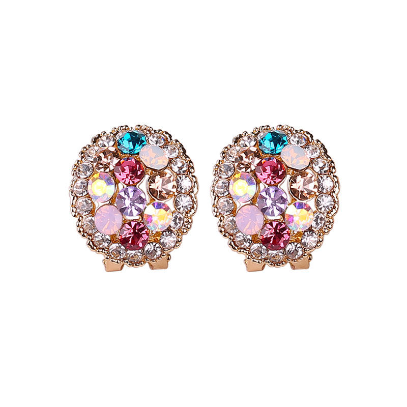 秋冬新品可爱毛毛虫彩钻耳扣耳环超仙显瘦修饰耳环