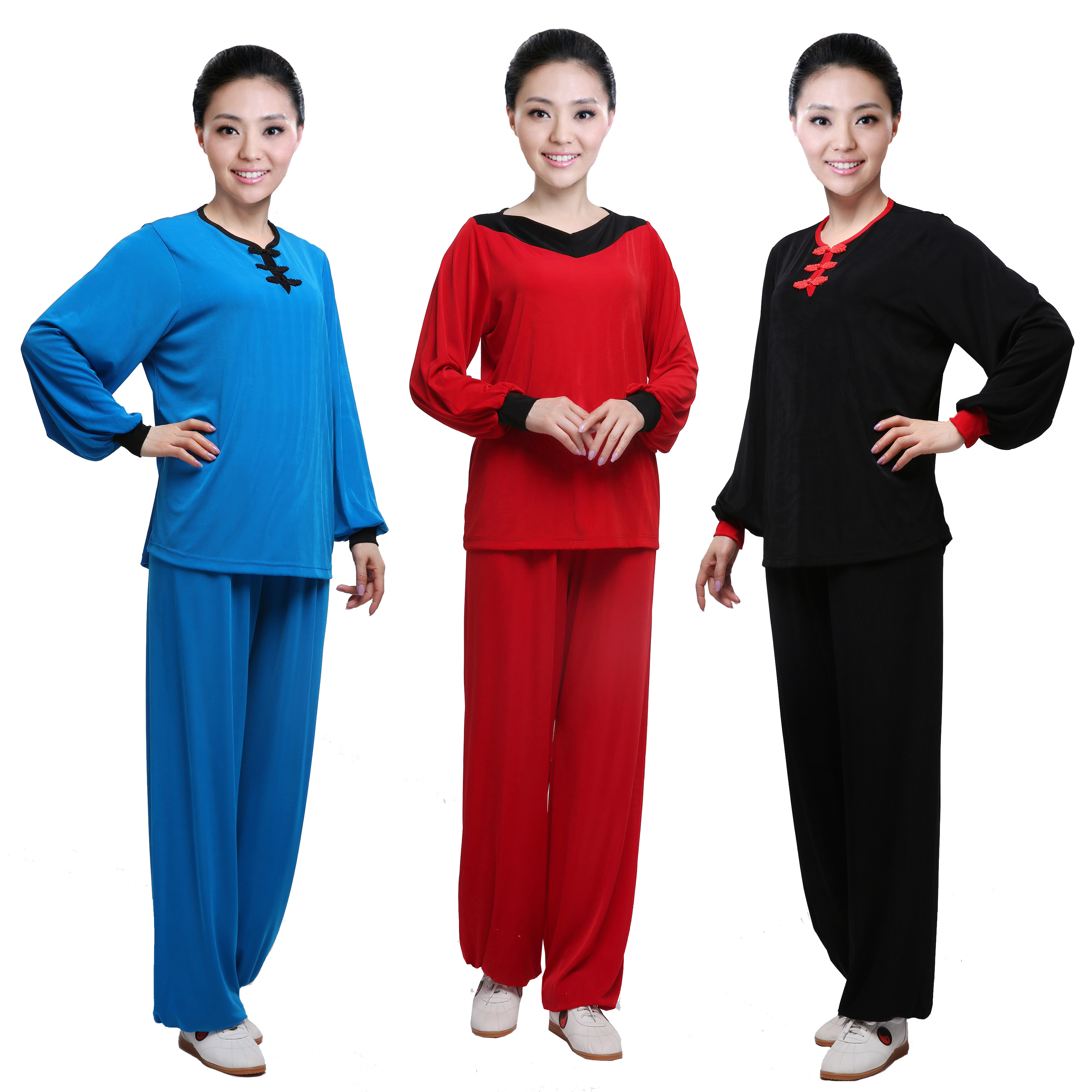 高弹冰丝女装夏季木兰拳服装太极拳比赛表演运动太极服