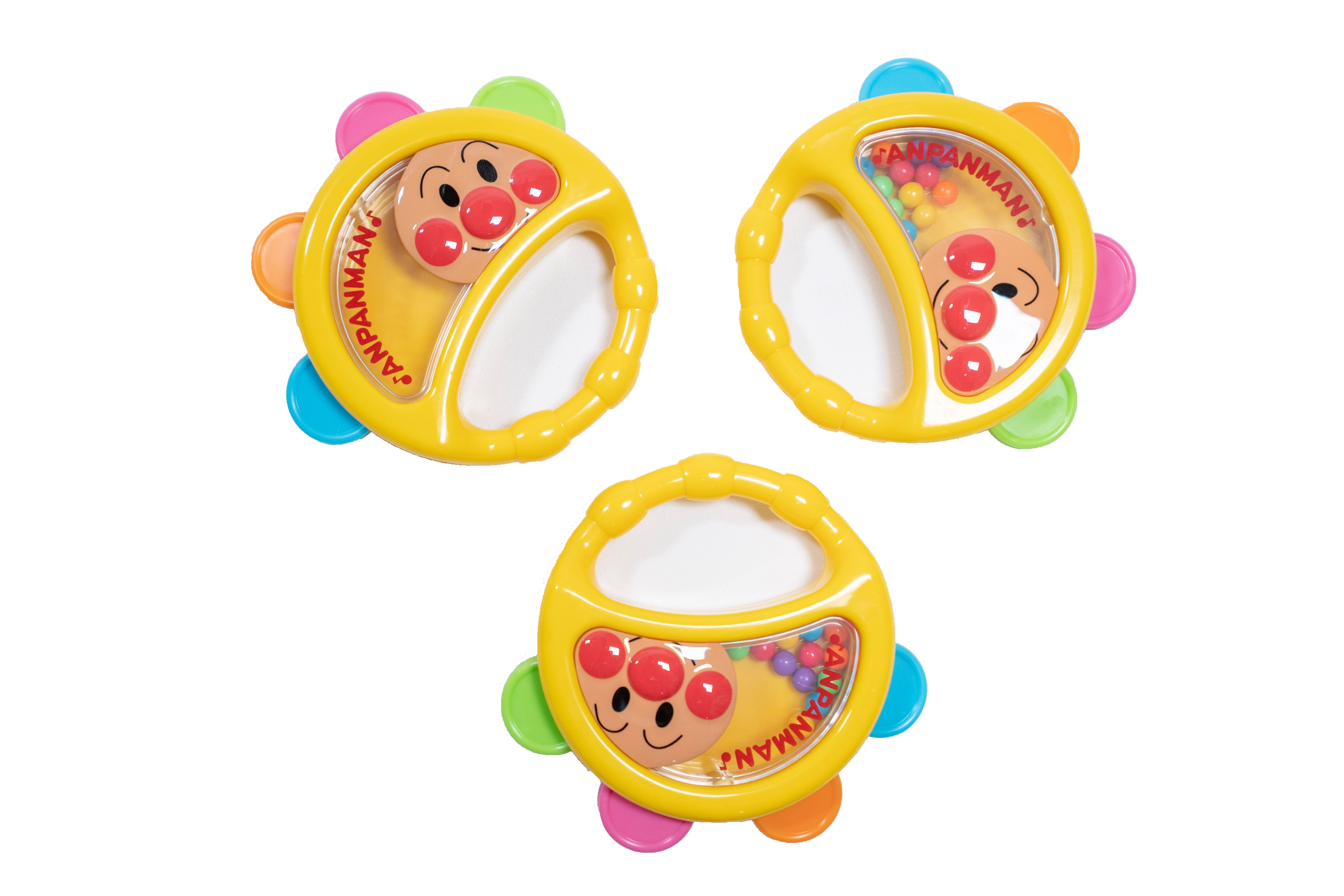 日本进口面包超人宝宝手摇铃牙胶婴幼儿安抚玩具0-6-12月摇铃