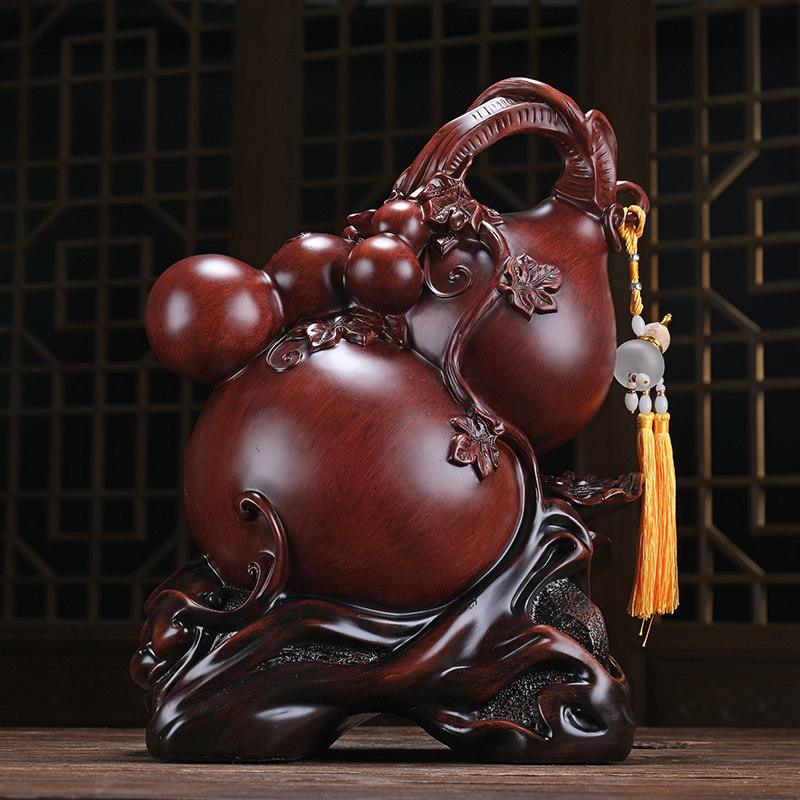 招财葫芦摆件创意中式文化艺术家居客厅玄关酒柜摆件