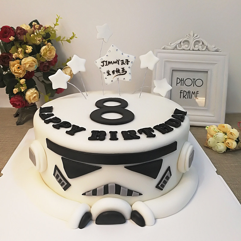 星球大战翻糖生日蛋糕个性定制儿童卡通蛋糕深圳广州同城新鲜蛋糕