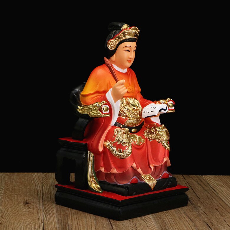 娘娘注生送子临水夫人陈靖姑树脂神像摆件