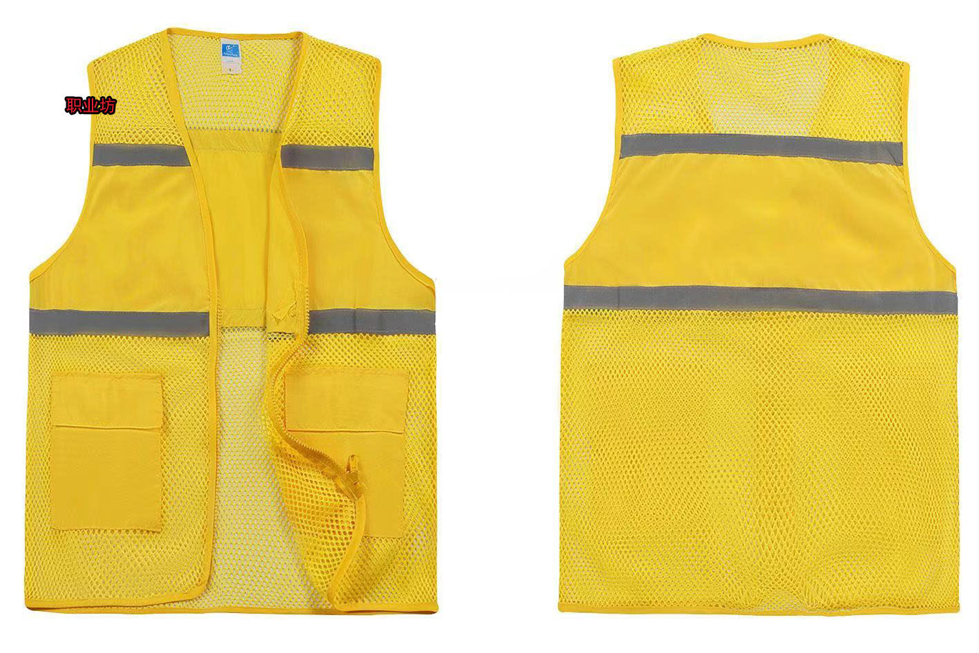 网格建筑道路环卫安全服工地现货反光马甲背心