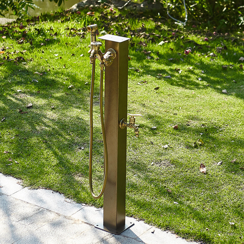 水龙头户外不锈钢防冻立柱仿古多功能落地庭院洗衣机龙头