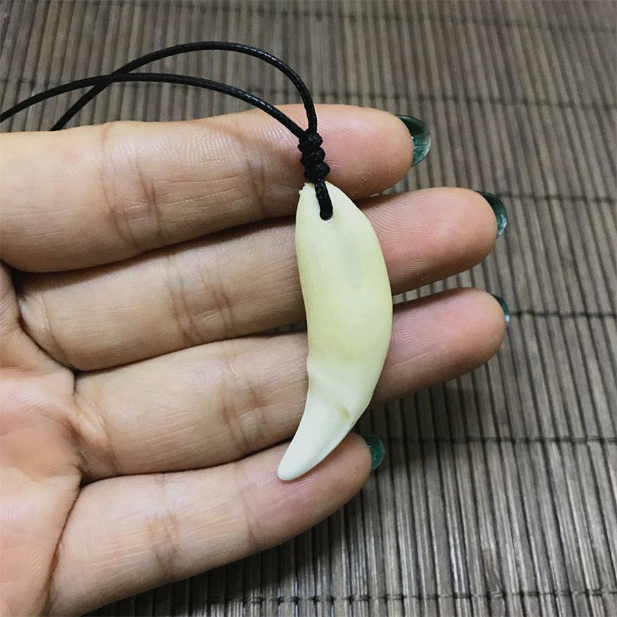 西域战狼藏獒牙真黑狗牙齿狼牙项链男士吊坠项坠