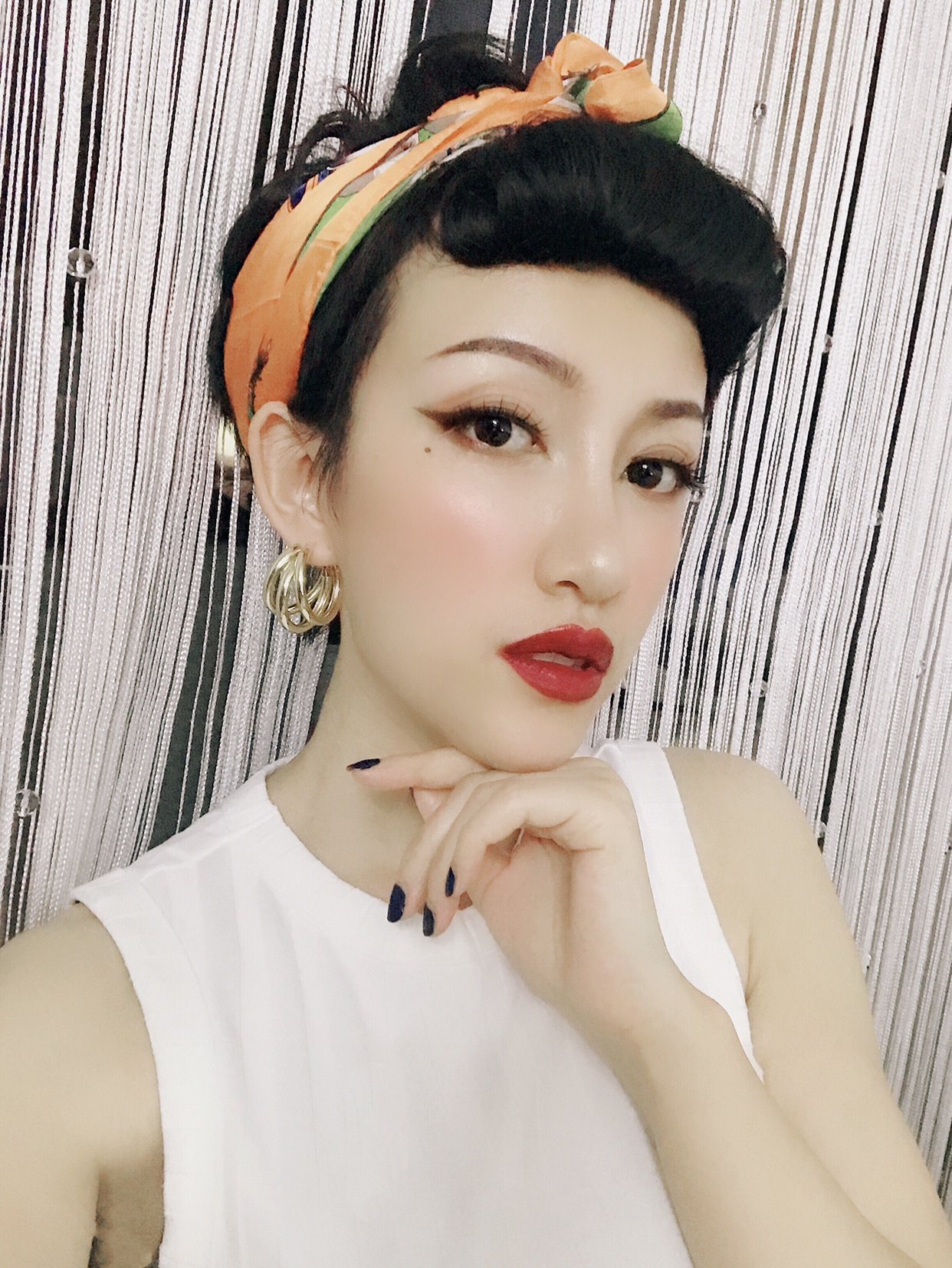 刘海欧美复古仿真蛋卷内卷假刘海日高温假发刘海片