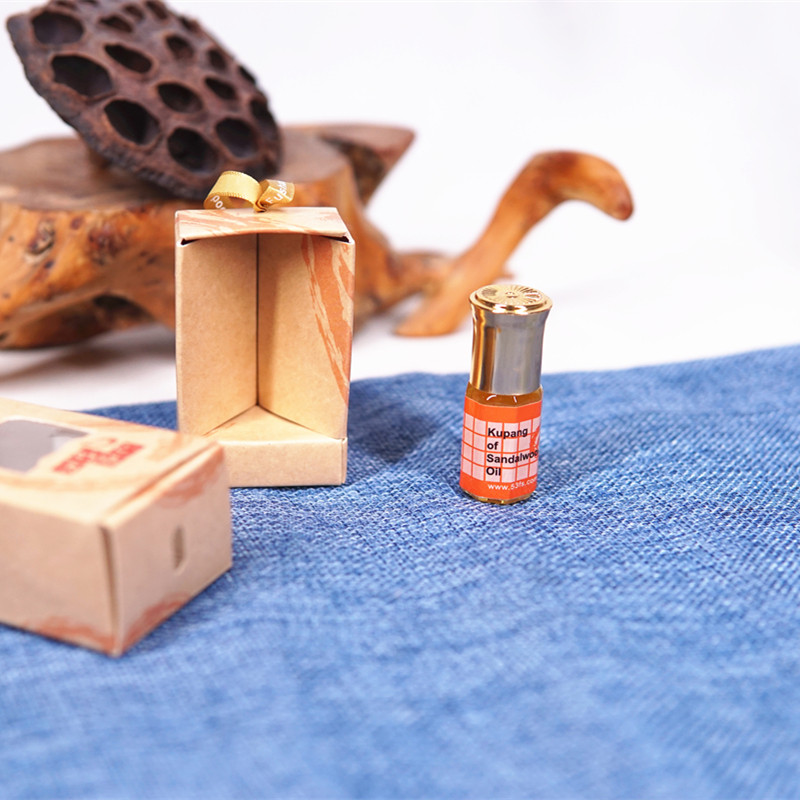 富山香堂古邦白檀香精油3cc单方檀香香油滚珠天然香薰精油