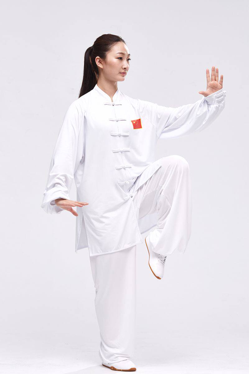 运丰牛奶太极服女套头夏中国风太极拳国旗比赛太极服