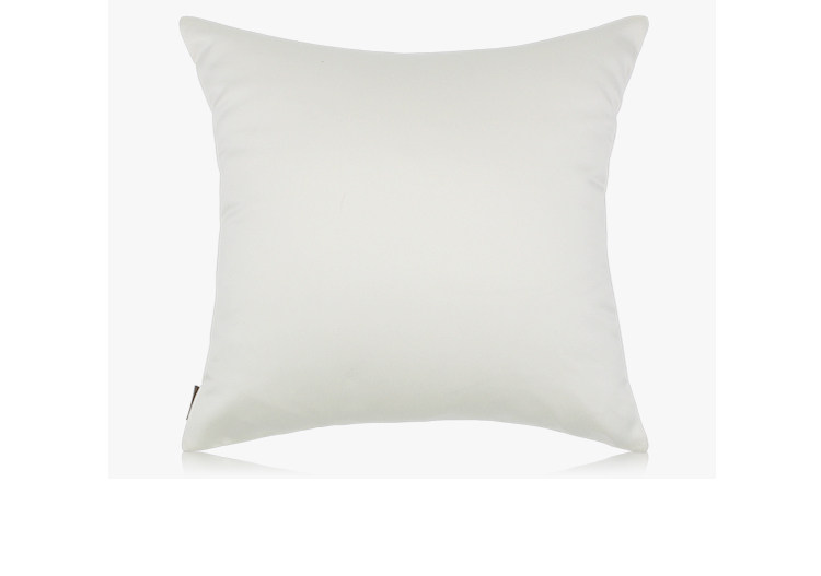 简约软装样板房装饰设计师抱枕米白色底珠绣松叶图案枕头靠垫腰枕