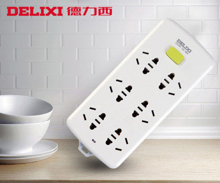德力西接线不带插座插板10a无线排插排16a大功率接线板