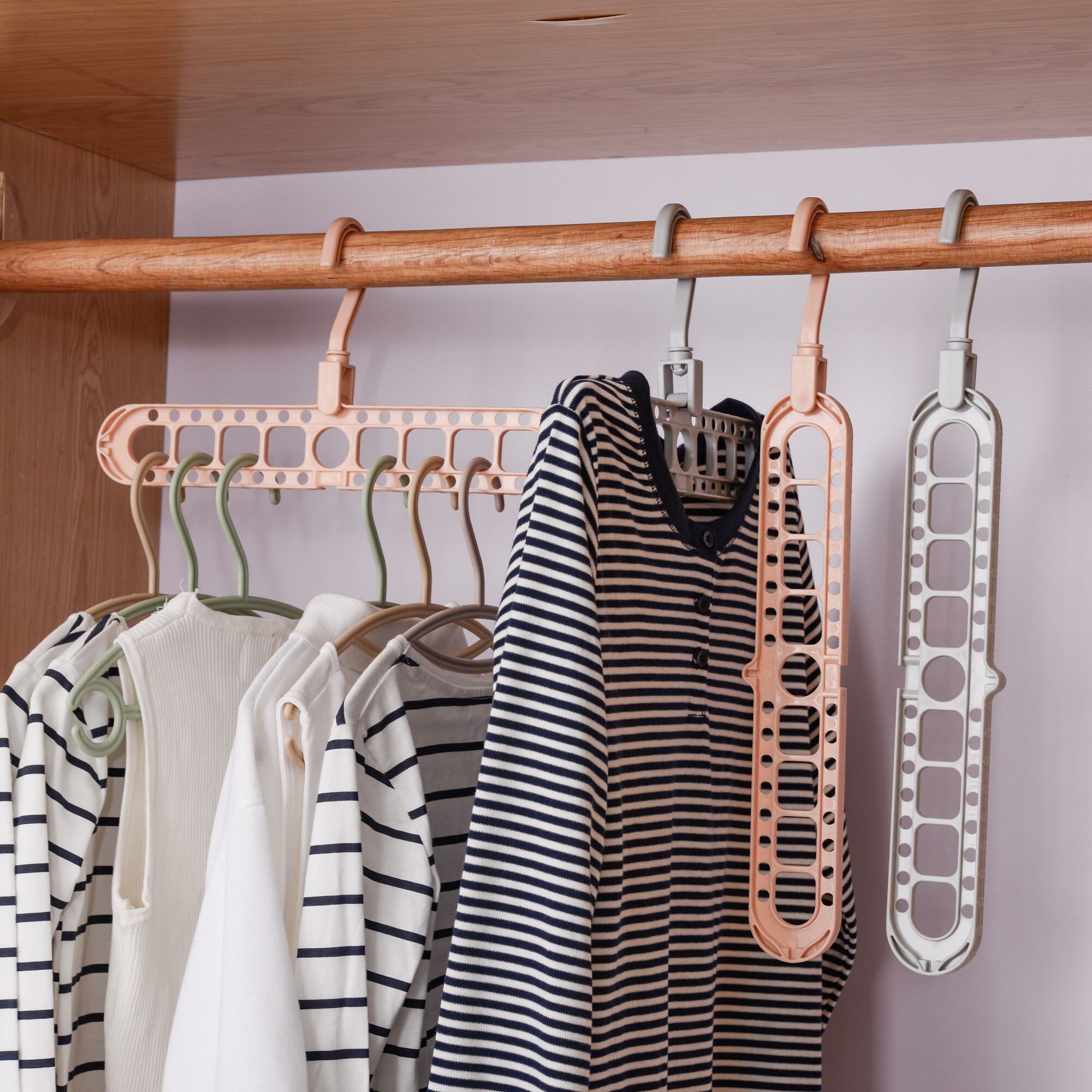 衣架多孔挂衣家用多功能折叠衣柜收纳裤架裤挂衣架